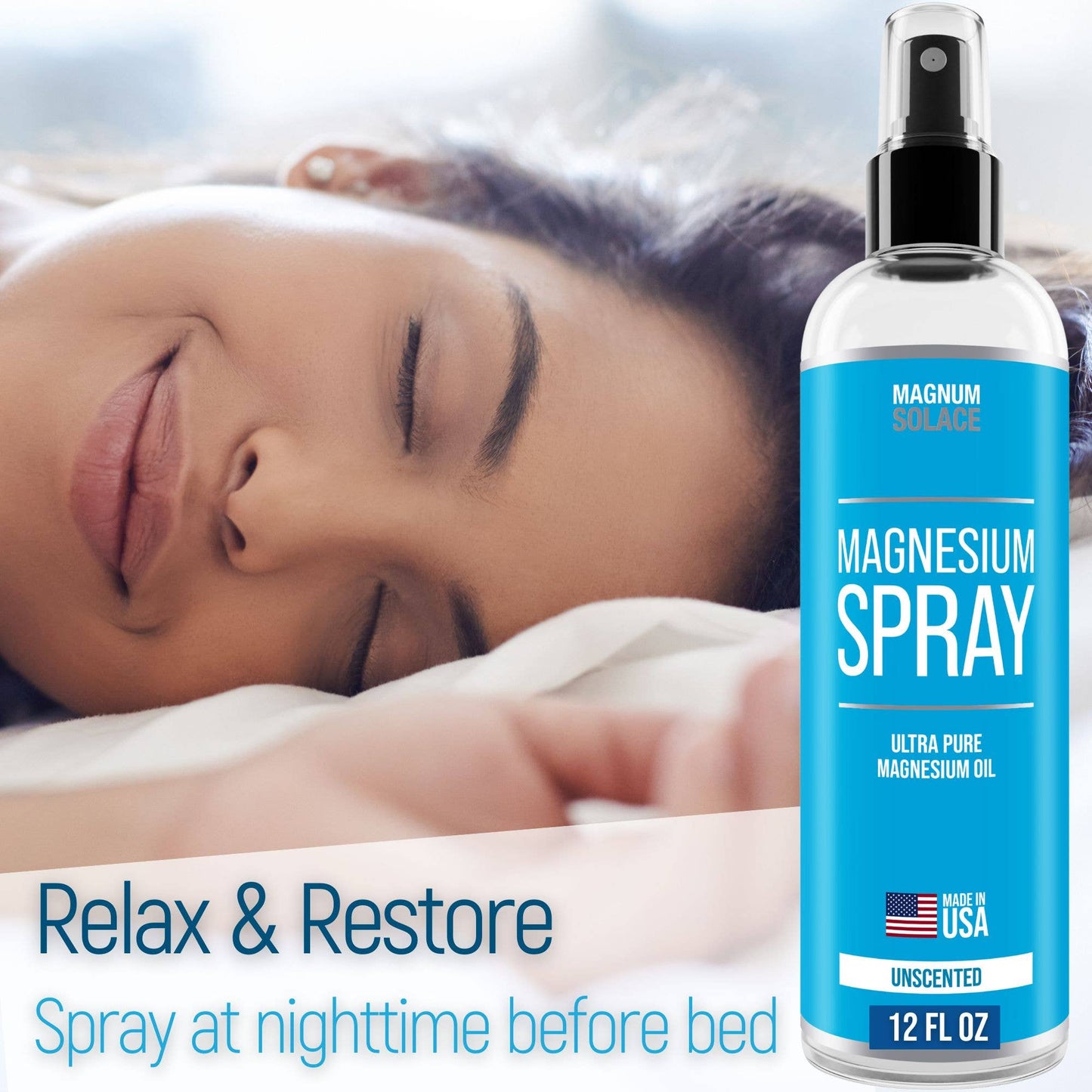 Magnesium Oil Spray for Restless Legs, Sleep, Muscle Relief