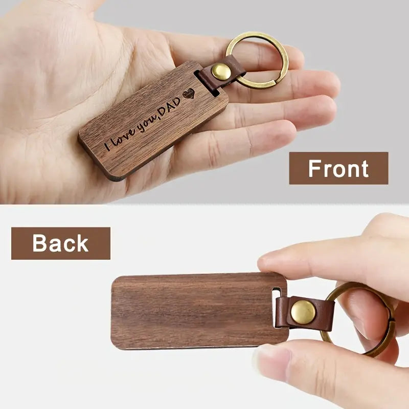 1PC WOODEN KEY RING FOR DAD