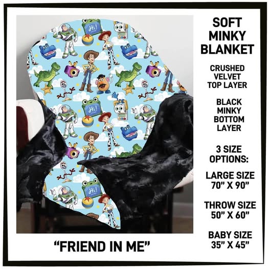 MINKY BLANKETS PREORDER ARRIVE MID/LATE SEPT