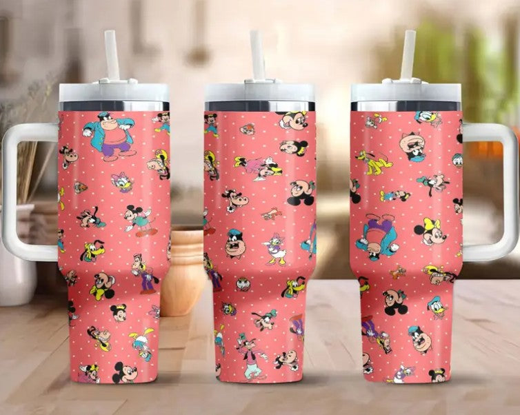 CARTOON 40 oz Tumbler with straw