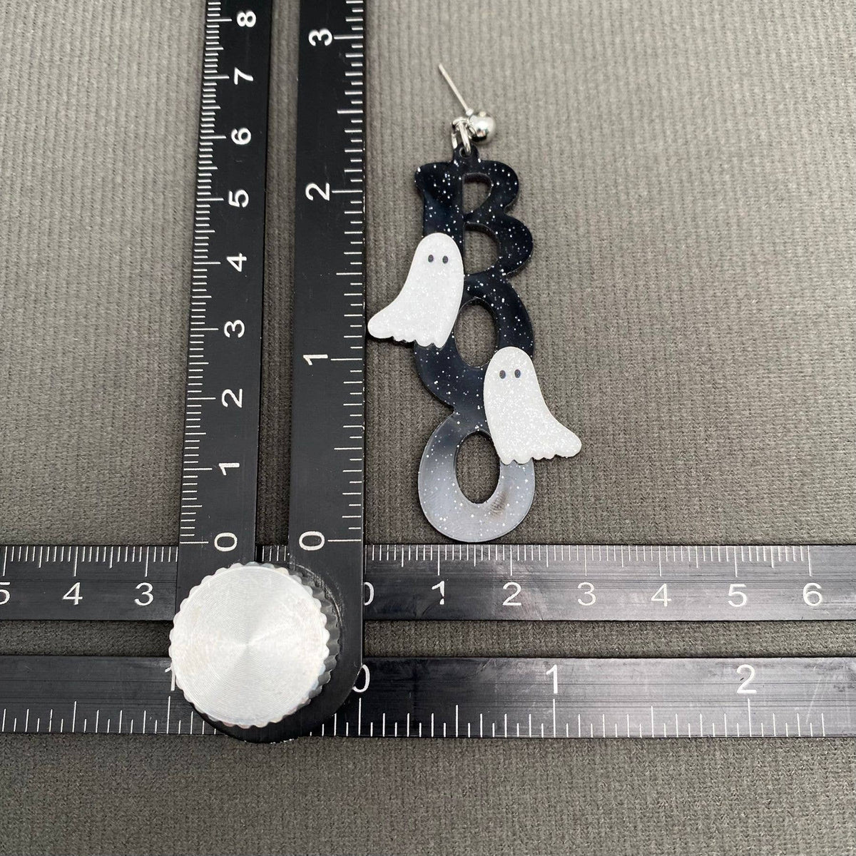 Halloween BOO Ghost Letter Acrylic Earrings