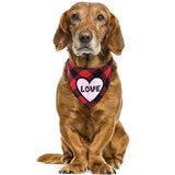 VALENTINE BUFFALO PLAID LOVE BANDANA