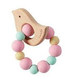 WOODEN ANIMAL AND SILICONE TEETHER