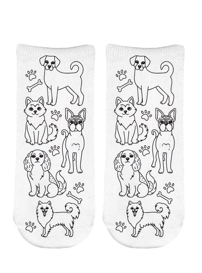 Ankle Socks - DIY Coloring Kit - Puppy Love