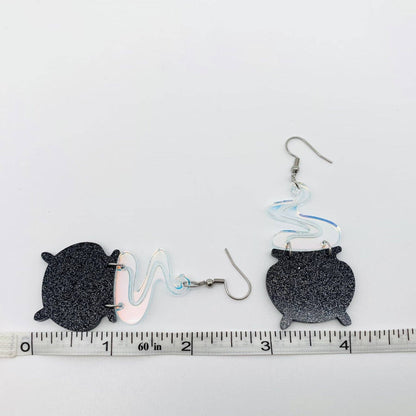 Halloween Colorful Magic Smoke Pot Dangle Earrings