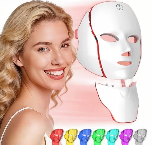 LED face mask with 7 different settings