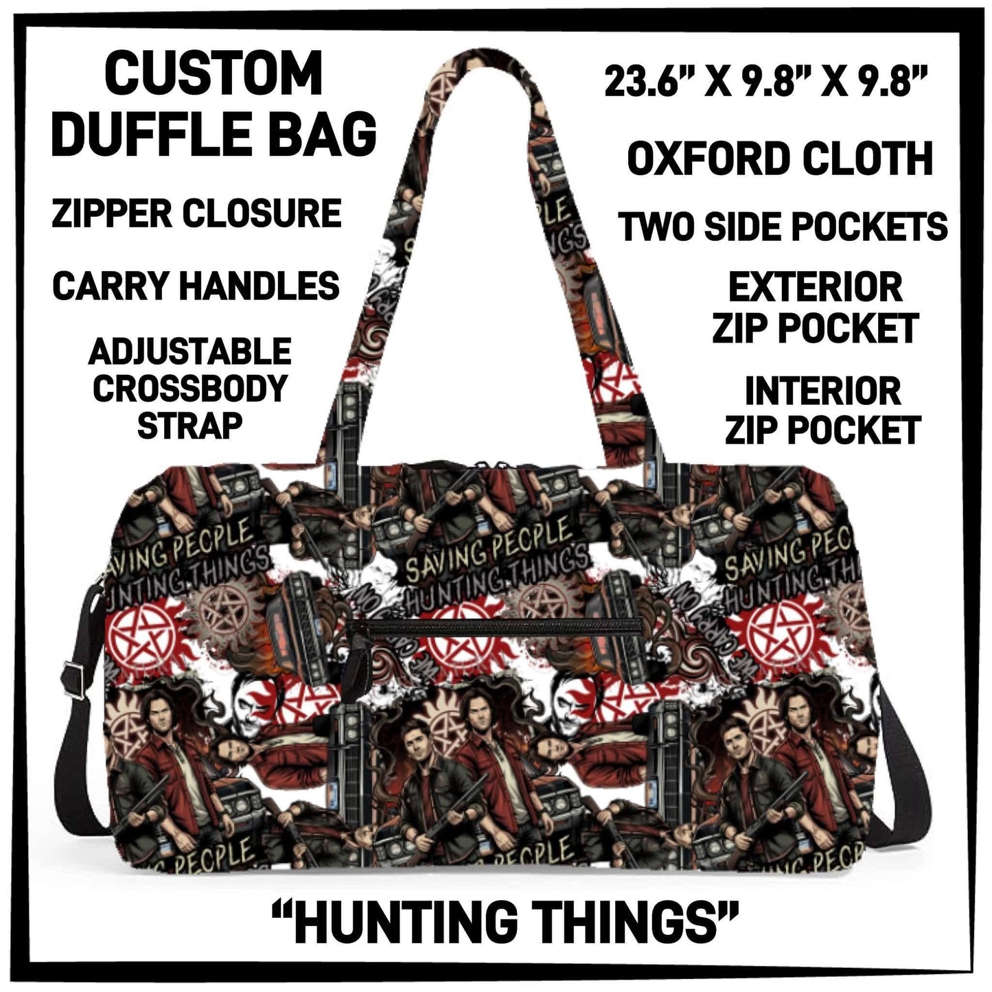 CUSTOM PREORDER DUFFLE BAGS ARRIVE LATE AUG 2026