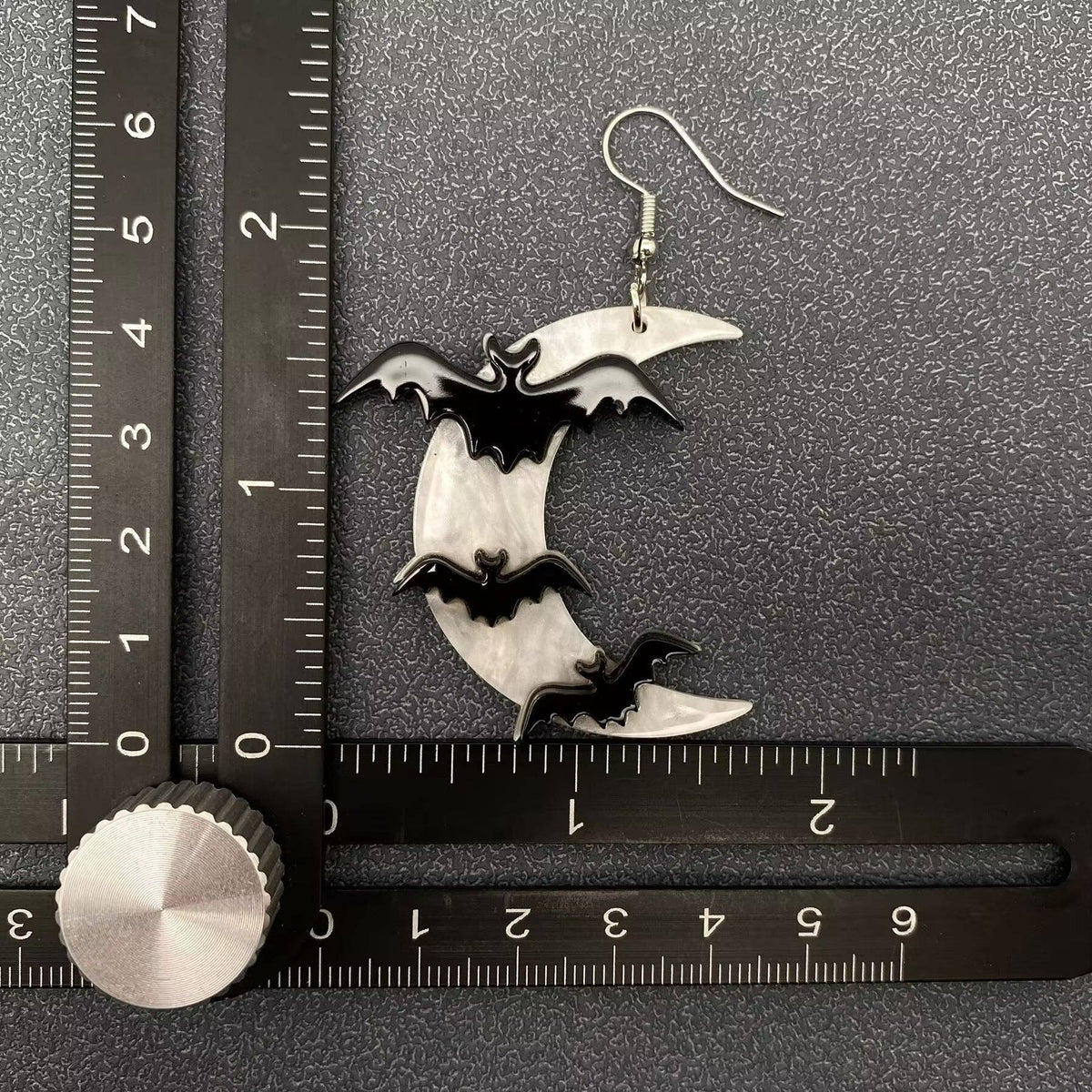 Bats Under The Moonlight Acrylic Dangle Earrings - GT