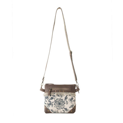 Inkwild Vintage Crossbody Bag for Women in ivory with fringe detail