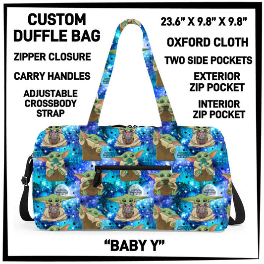 CUSTOM PREORDER DUFFLE BAGS ARRIVE LATE AUG 2026