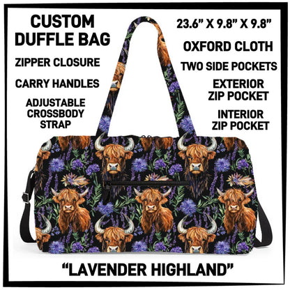 CUSTOM PREORDER DUFFLE BAGS ARRIVE LATE AUG 2026