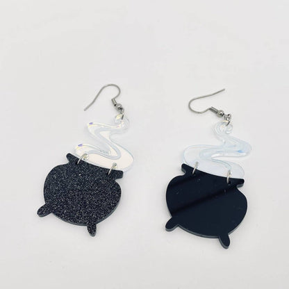 Halloween Colorful Magic Smoke Pot Dangle Earrings