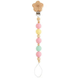 NATURAL WOOD AND SILICONE PACIFIER CLIP