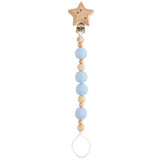 NATURAL WOOD AND SILICONE PACIFIER CLIP