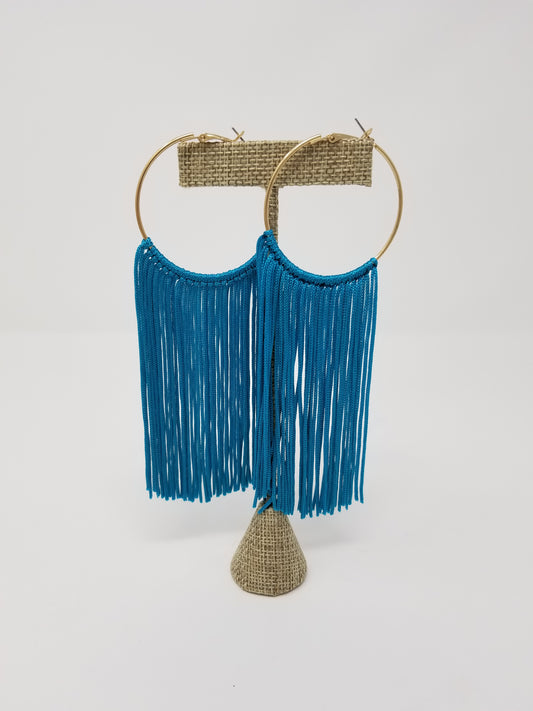 TASSEL HOOP EARRINGS