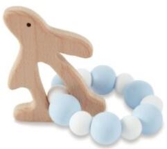WOODEN ANIMAL AND SILICONE TEETHER