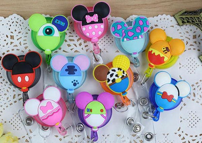 CARTOON SILICONE BADGE REELS